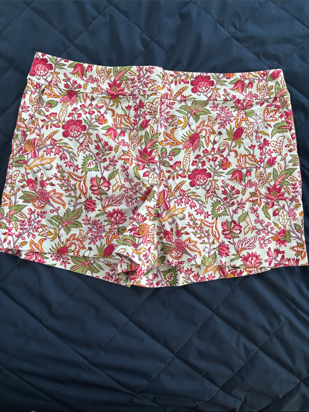 LOFT Pink & Green Floral High-Rise Women's Shorts